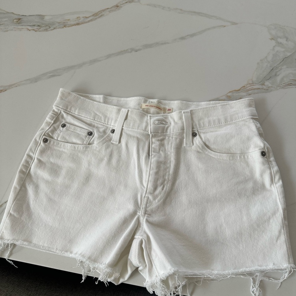 Levi's White Jean Shorts for Women